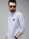 THE BEAR HOUSE Ardor Edition Men White Slim Fit Striped Cotton Seersucker Shirt