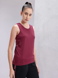 HRX by Hrithik Roshan Women Rapid-Dry Round Neck Training Tshirt with Mesh Detail