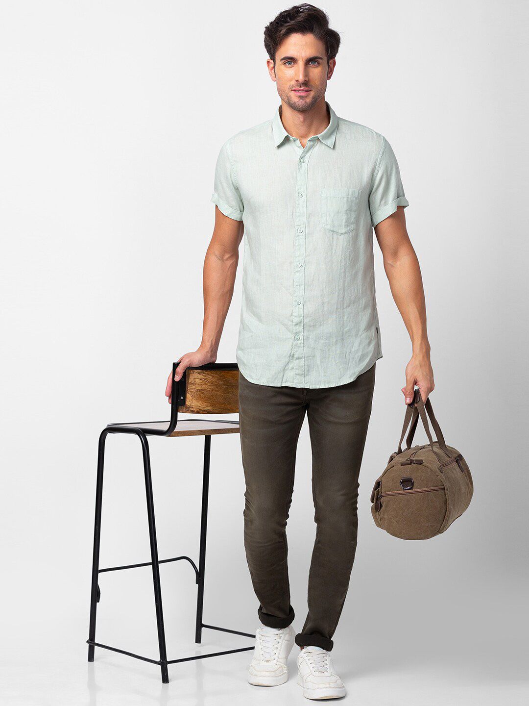 SPYKAR Men Casual Linen Shirt