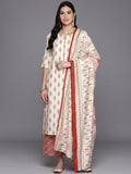 Libas Floral Printed Sweetheart Neck Kurta With Palazzos & Dupatta