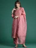 Indo Era Floral Embroidered Thread Work Kurta with Trousers & With Dupatta