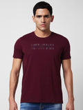 SPYKAR Typography Printed Round Neck Slim Fit Cotton T-shirt