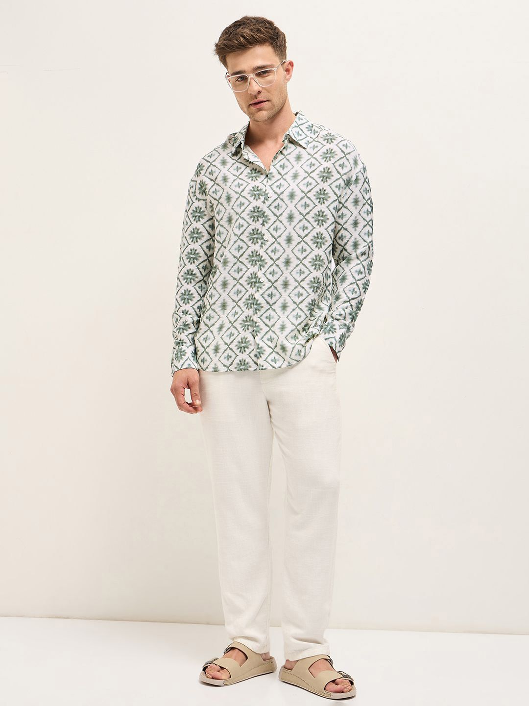 THE BEAR HOUSE Men Opaque Printed Casual Shirt