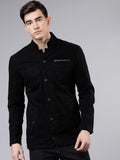 HIGHLANDER Men Cotton Open Front Jacket