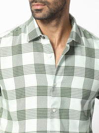 RARE RABBIT Men Ventura Slim Fit Gingham Checked Shirt
