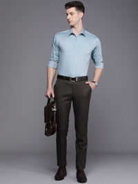 Raymond Men Checked Slim Fit Formal Trousers