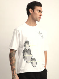 Difference Of Opinion Men Short Sleeve Oversized Crew Neck Printed Tshirt