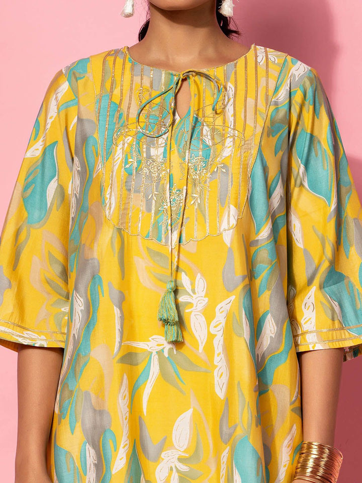 Libas Women Printed A-Line Tunic & Palazzo Co-Ords