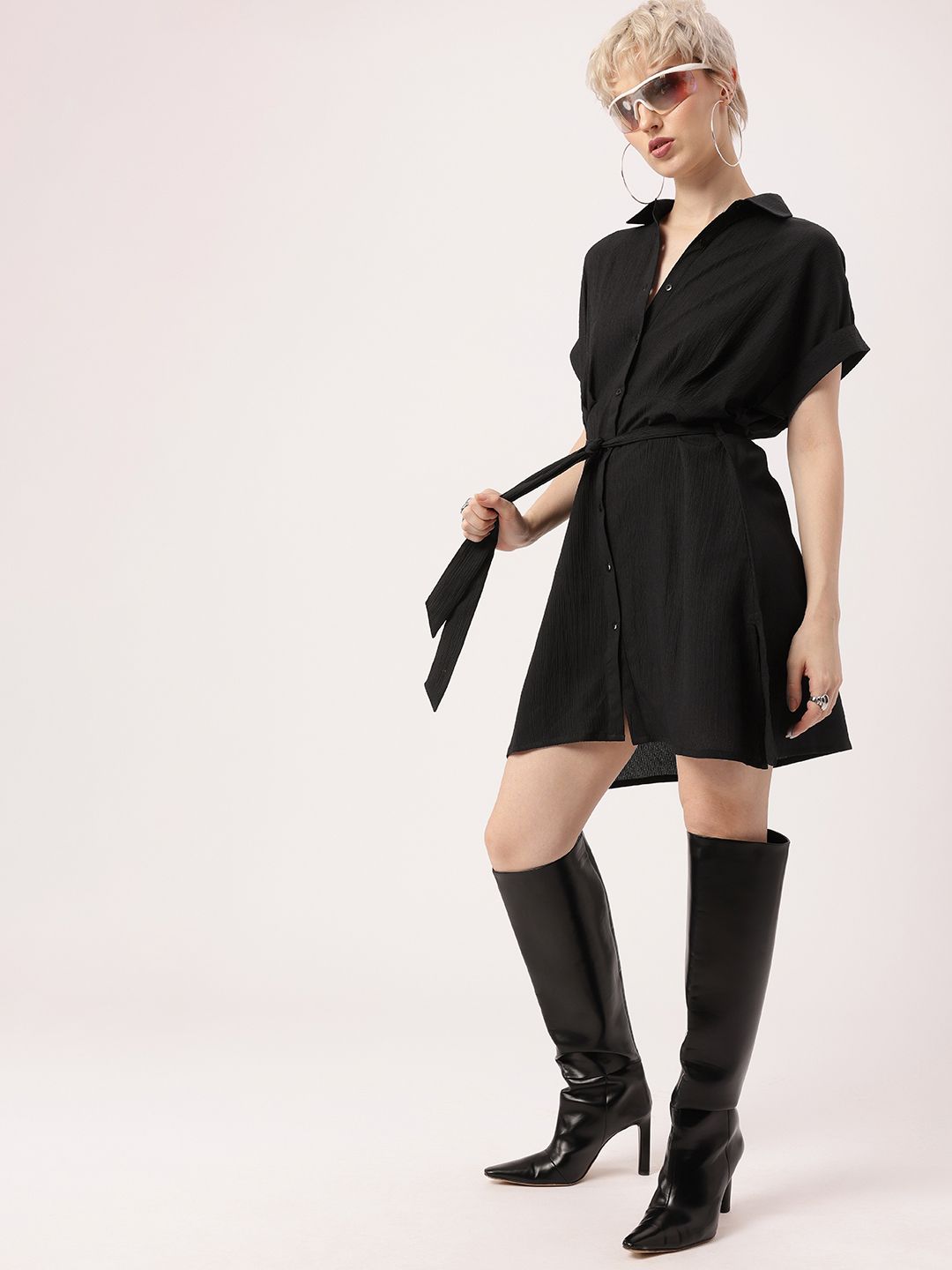 Elegantly Kawaii Darkly Adorable Shirt Style Dress