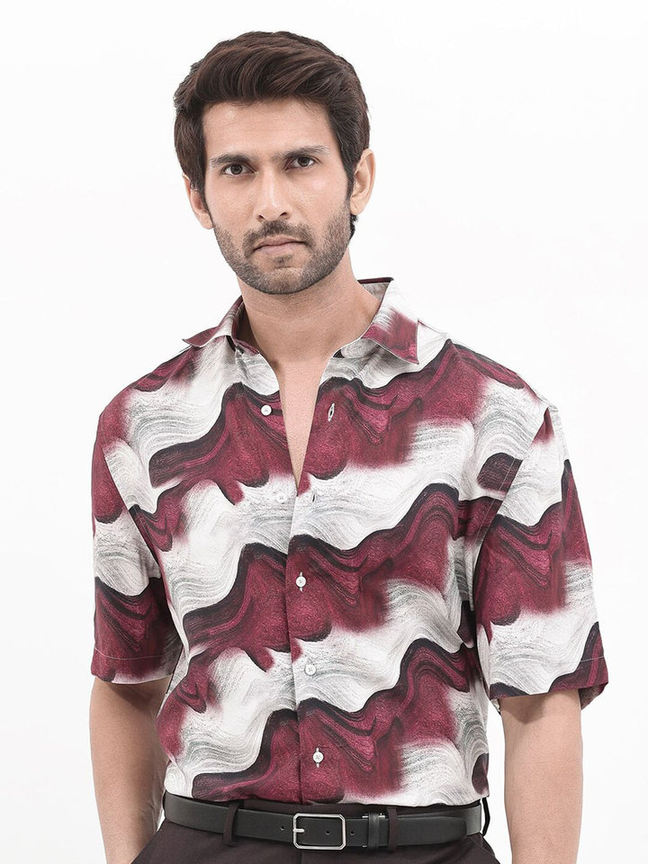 RARE RABBIT Men Tijon Regular Fit Floral Opaque Printed Shirt