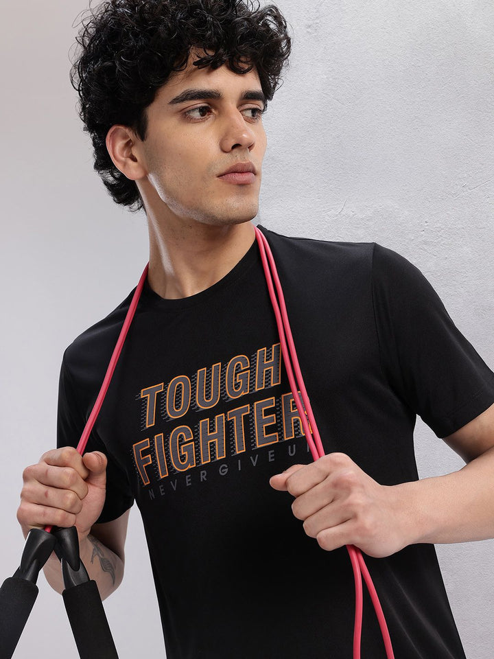 HRX by Hrithik Roshan Men Typography Printed Rapid-Dry Training T-shirt