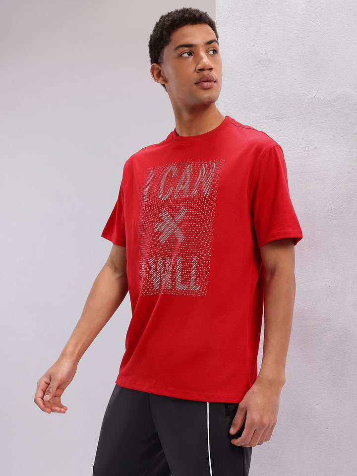 HRX by Hrithik Roshan Men Typography Printed Training T-shirt