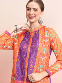 Indo Era Printed Top With Trousers Co-Ords