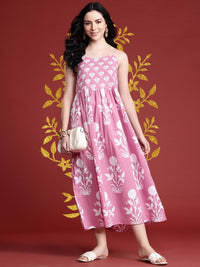 Anouk Floral Printed A-Line Ethnic Dress