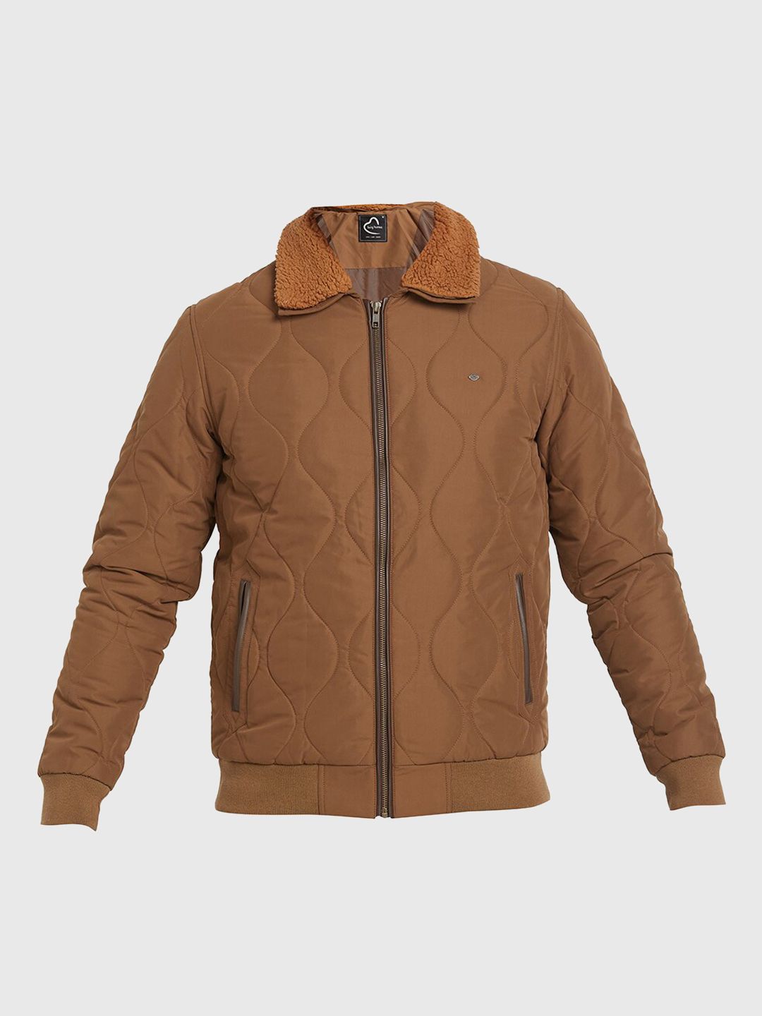 Being Human Spread Collar Faux Fur Trim Quilted Jacket