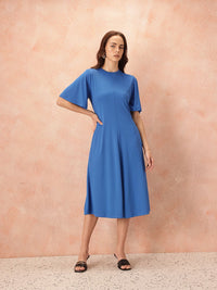 all about you Flared Sleeves Panel A-Line Dress