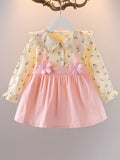YK Girls Floral Printed Peplum Dress