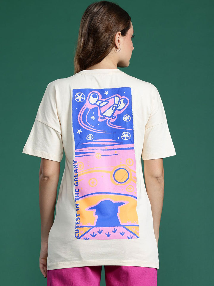 DressBerry Women Printed Drop-Shoulder Sleeves Pure Cotton T-shirt