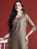 Anouk Sequinned Yoke Design Kurta
