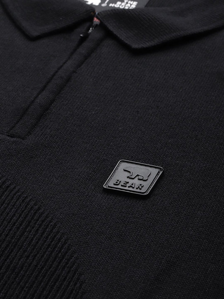 THE BEAR HOUSE Ardor Edition Men Cotton Brand Logo Printed Polo Collar Slim Fit T-shirt