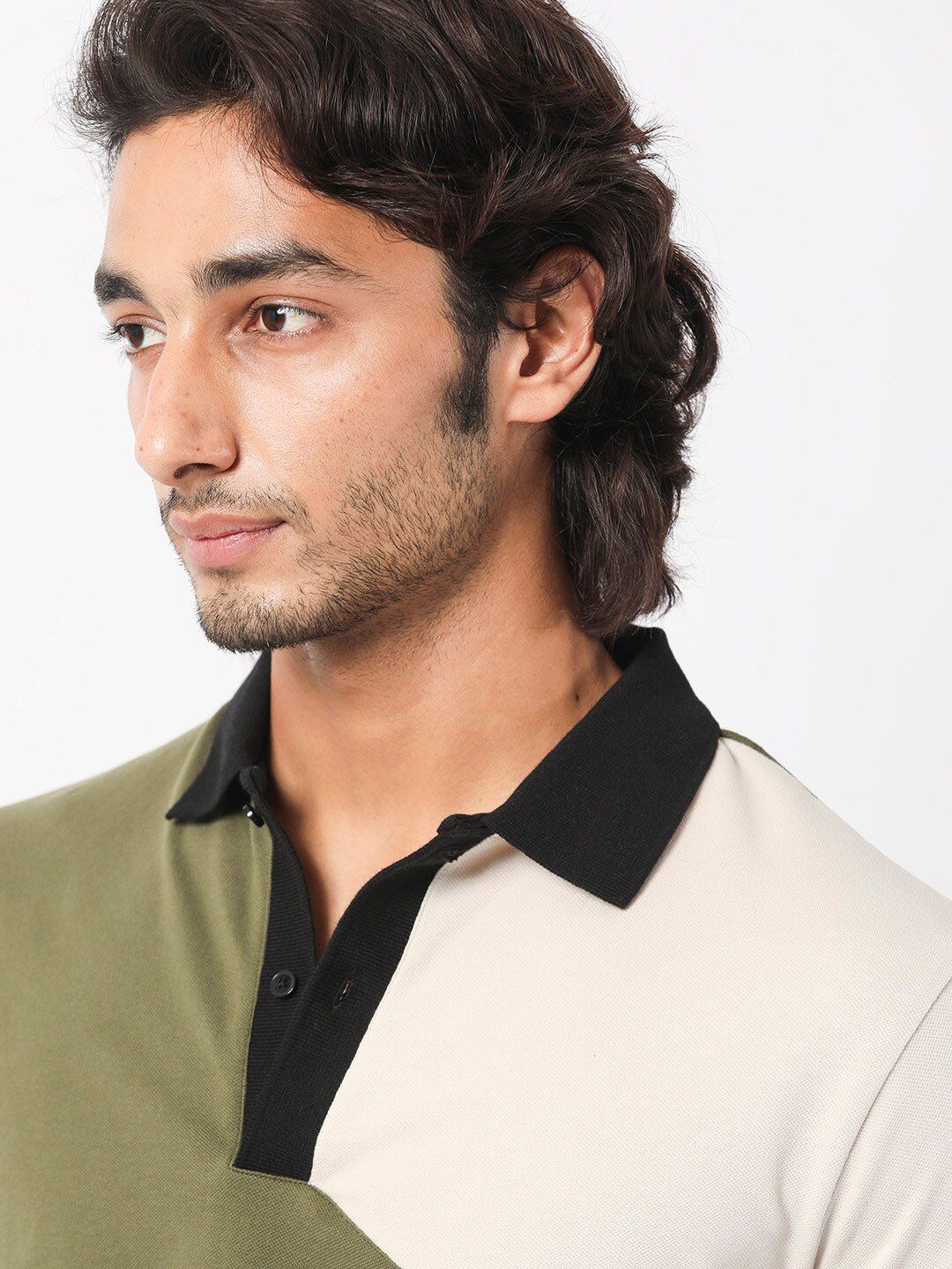 RARE RABBIT Men Rings-4 Slim Fit Solid Polo Collar T-Shirt