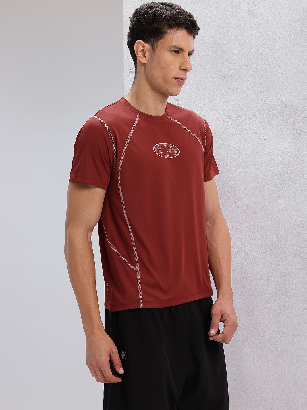 HRX by Hrithik Roshan Contrast Stitch Rapid-Dry Training T-shirt