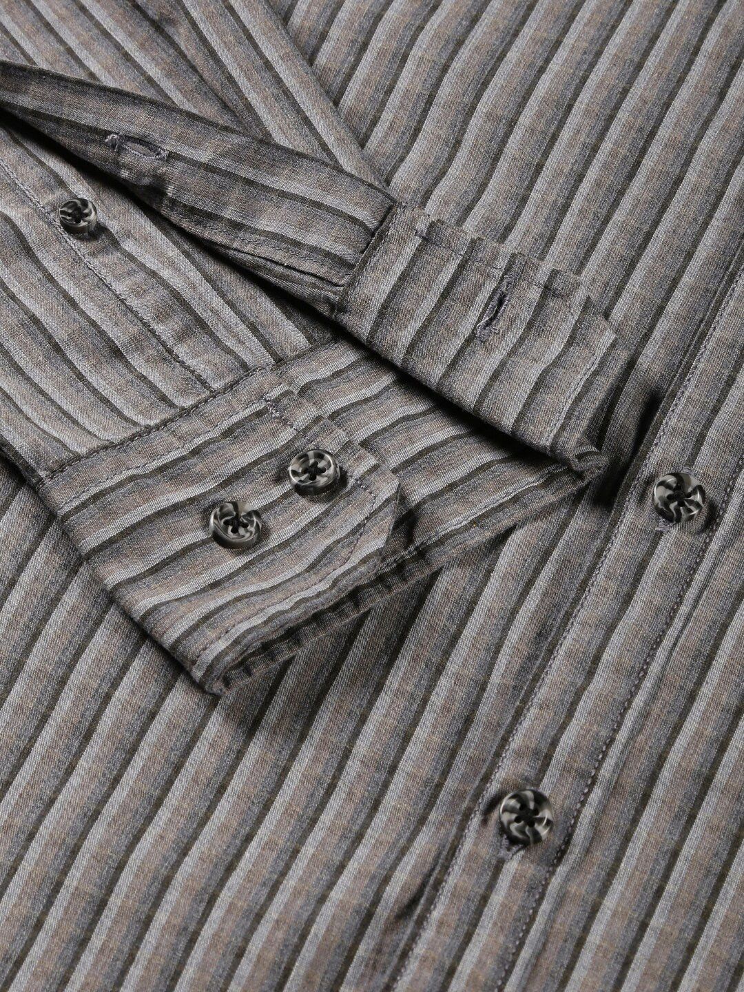 Thomas Scott Classic Slim Fit Vertical Striped Pure Cotton Casual Shirt