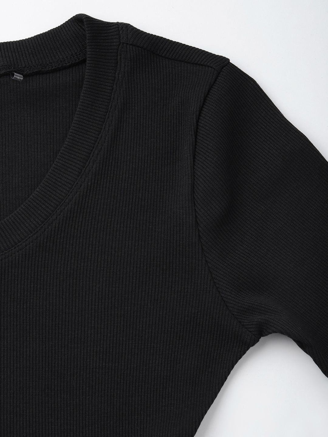 DressBerry Noir Nectar Ruched Sheath Midi Dress