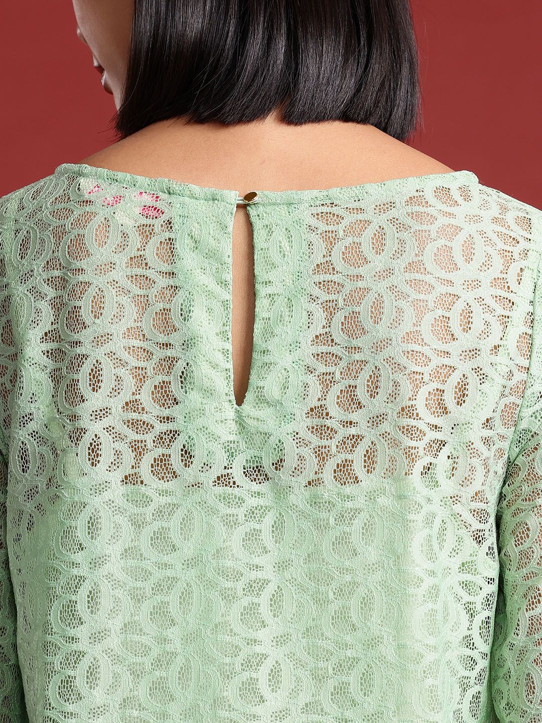 all about you Puff Sleeve Lace Top With Camisole