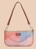 ZOUK Printed Structured Baguette Bag Handbags