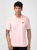 SPYKAR Men Floral Printed Polo Collar Slim Fit Cotton T-shirt