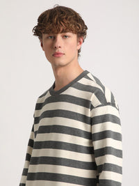 THE BEAR HOUSE Striped Cotton Sweatshirt