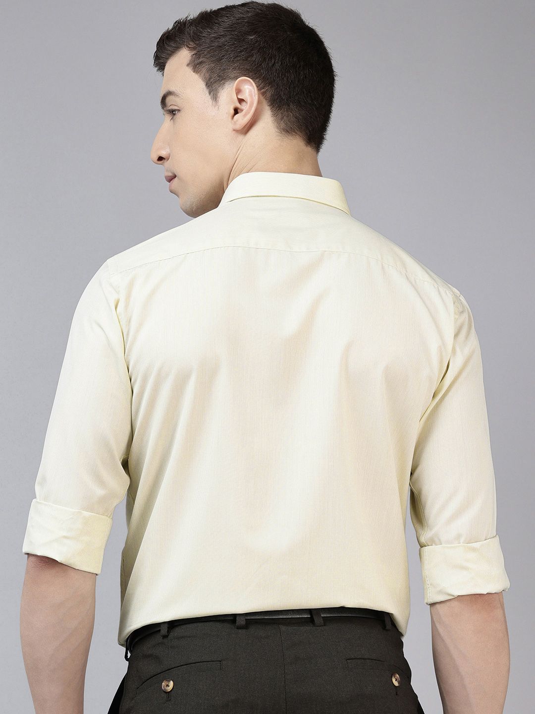 Park Avenue Slim Fit Textured Self Design Formal Shirt