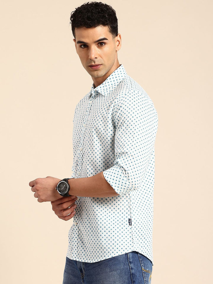 Being Human Pure Cotton Slim Fit Floral  Printed Casual Shirt