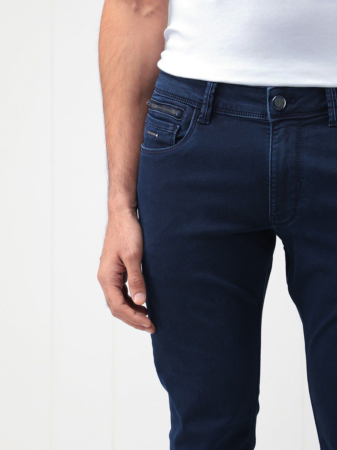 RARE RABBIT Men Radley Regular Fit Stretchable Cotton Jeans