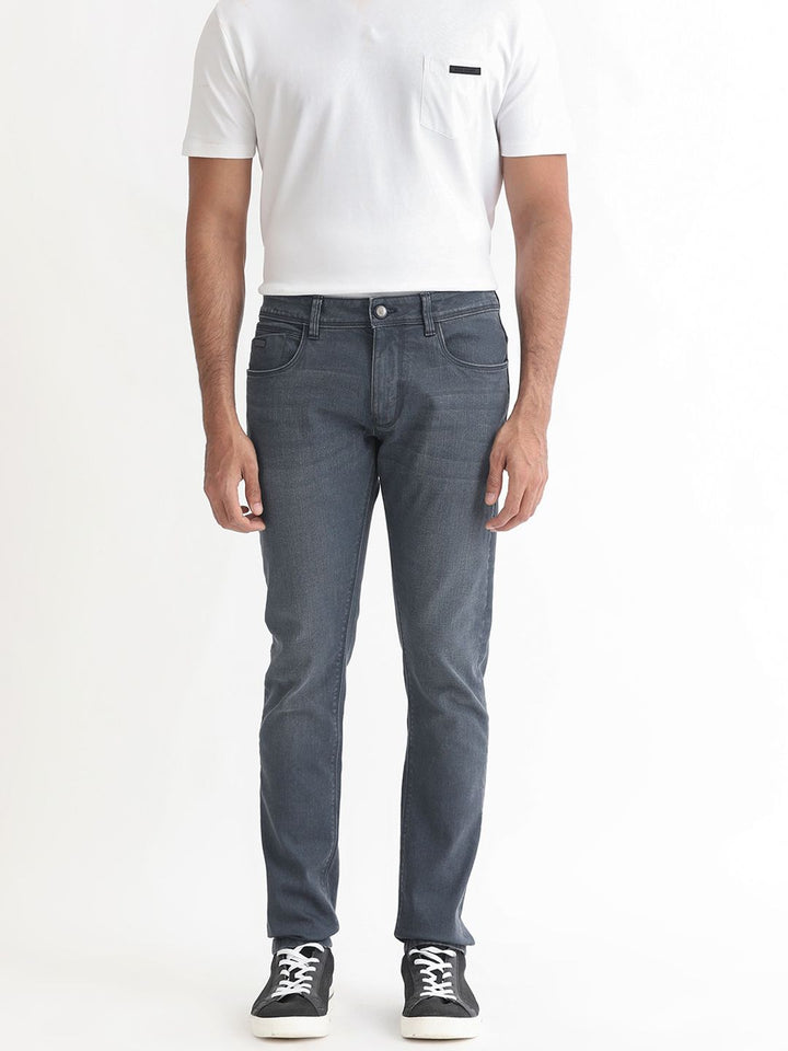 RARE RABBIT Men Colmer Slim Fit Mid-Rise Stretchable Jeans
