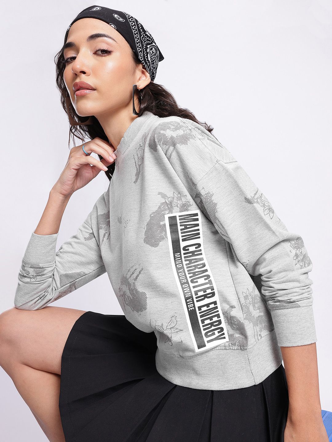 DressBerry Artsy Comfort Printed Sweatshirt