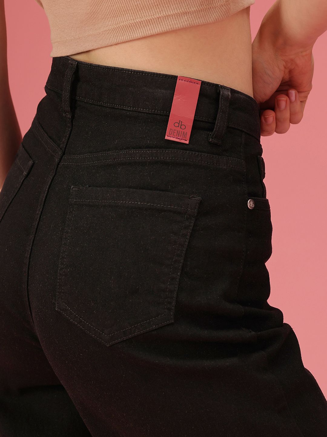 DressBerry Women Wide Leg High-Rise Stretchable Jeans