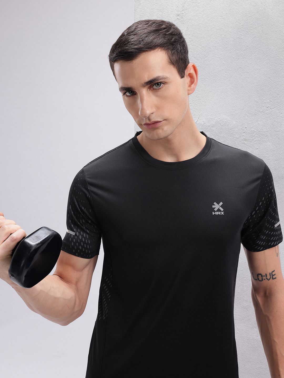 HRX by Hrithik Roshan Men Printed Rapid-Dry Training T-shirt