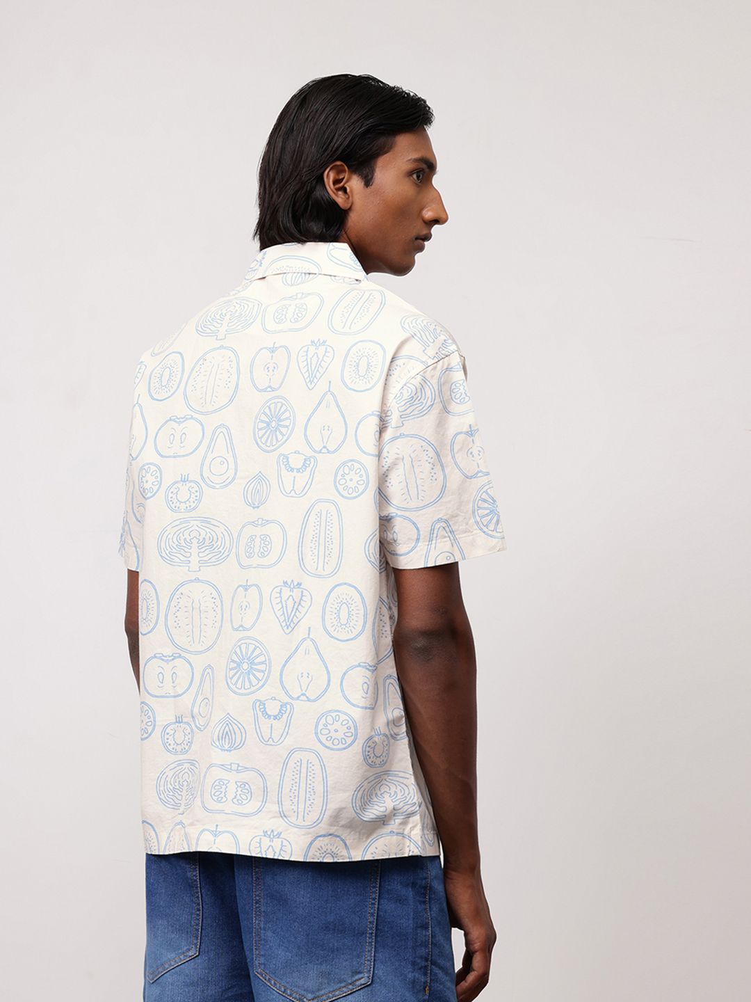 ether Men Comfort Fit Pure Cotton Printed Casual Shirt