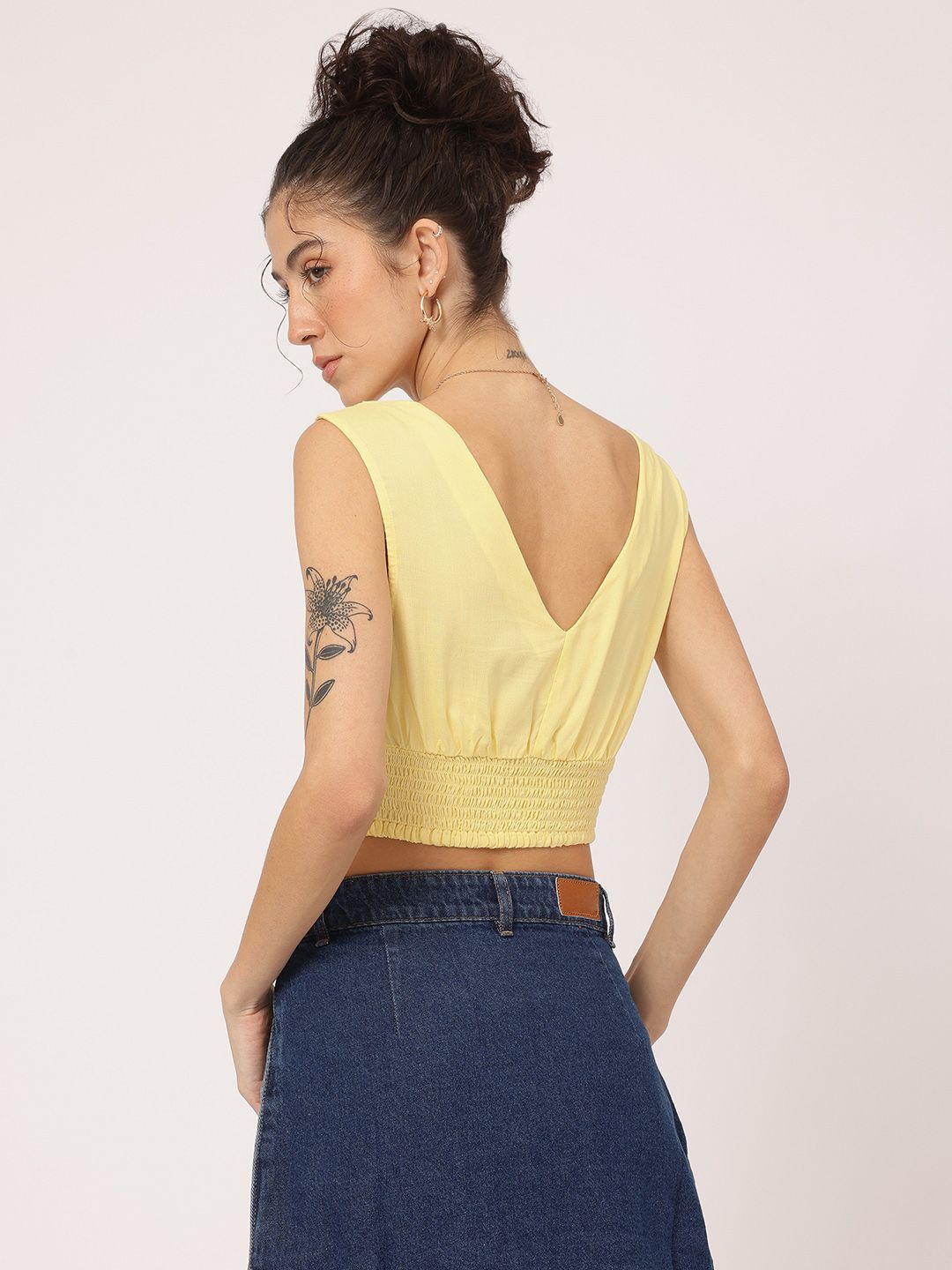 DressBerry Pastel Play Flirty Bows Blouson Top