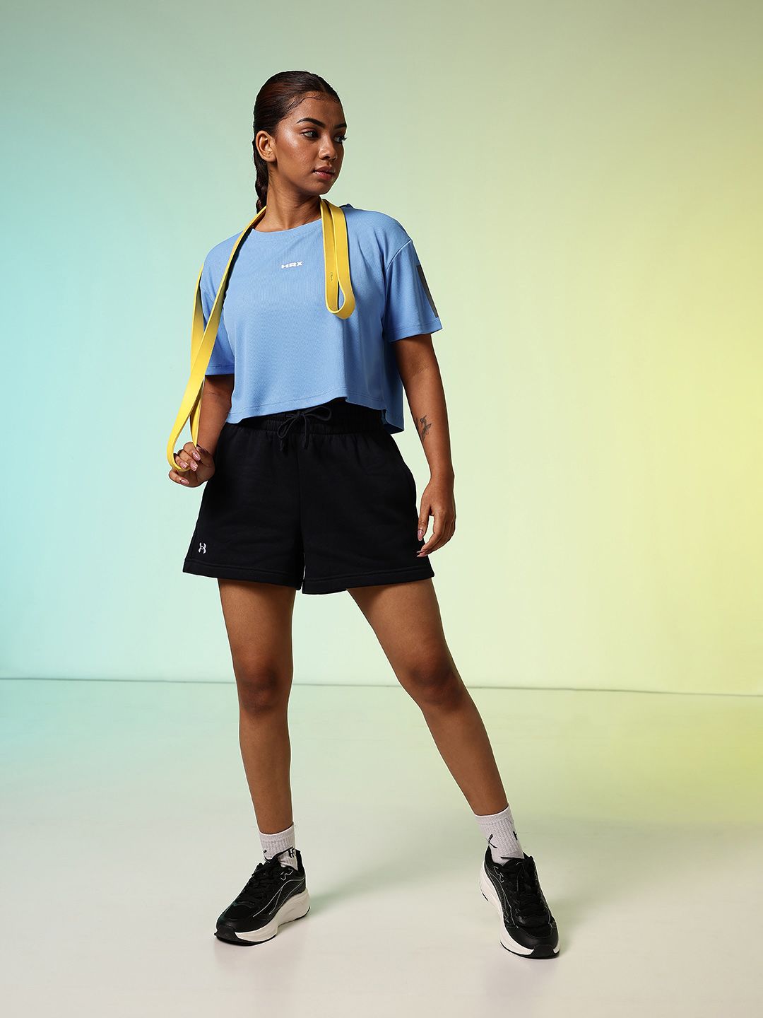 HRX by Hrithik Roshan Typography Printed Rapid-Dry Running Boxy T-shirt