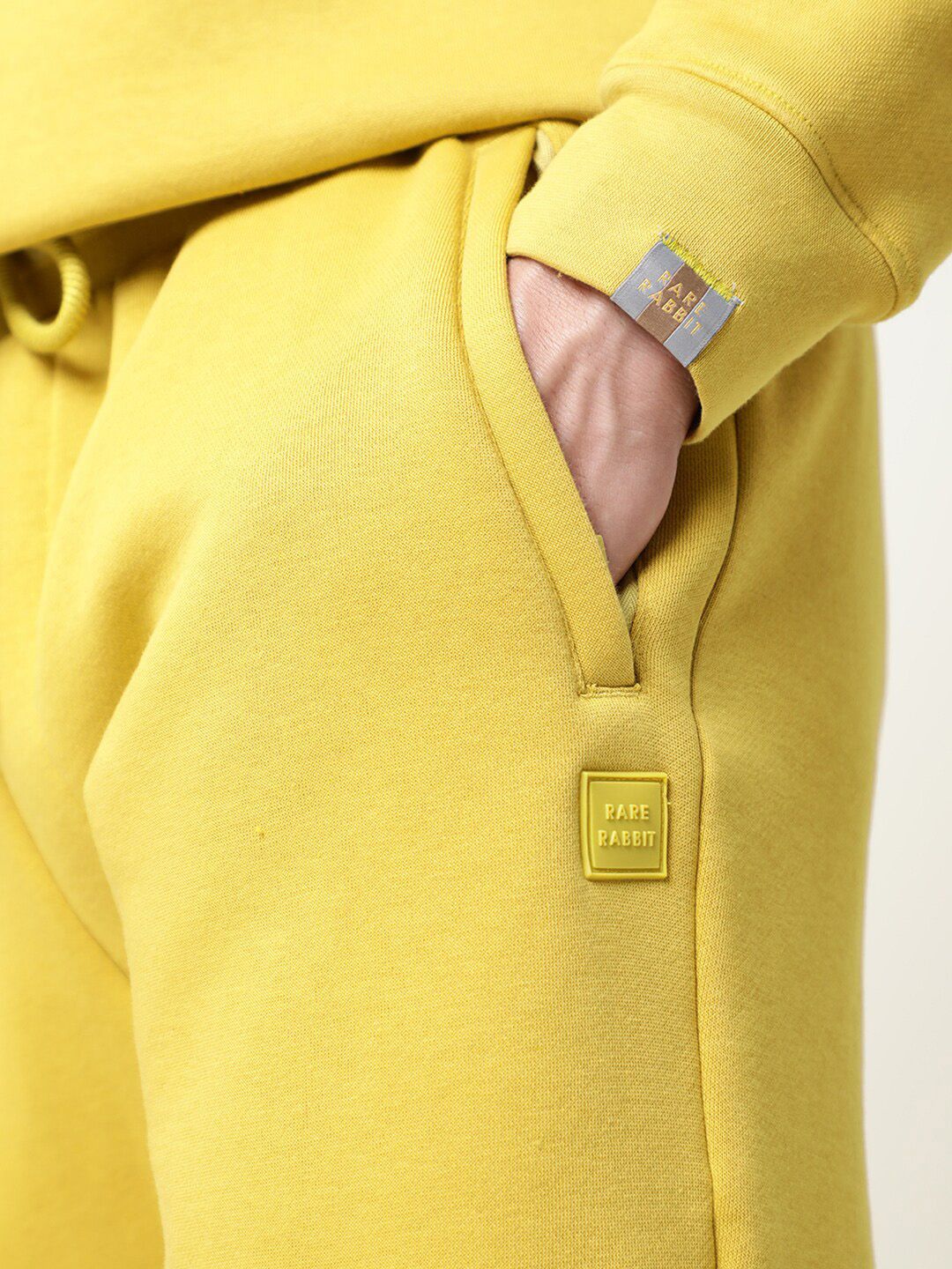 RARE RABBIT Men Chase Slim Fit Solid Cotton Joggers