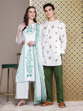 House of Pataudi Women Jashn Ethnic Motifs Printed Kurta with Palazzos & Dupatta
