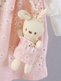 YK Girls Cotton Self Design Fit & Flare Dress