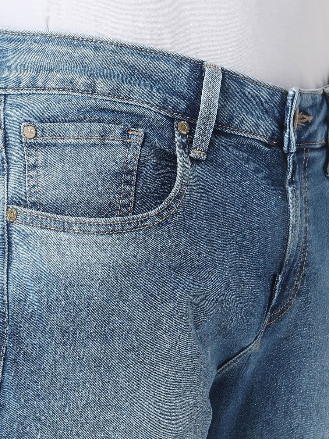 SPYKAR Skinny Fit Low-Rise Heavy Fade Stretchable Jeans