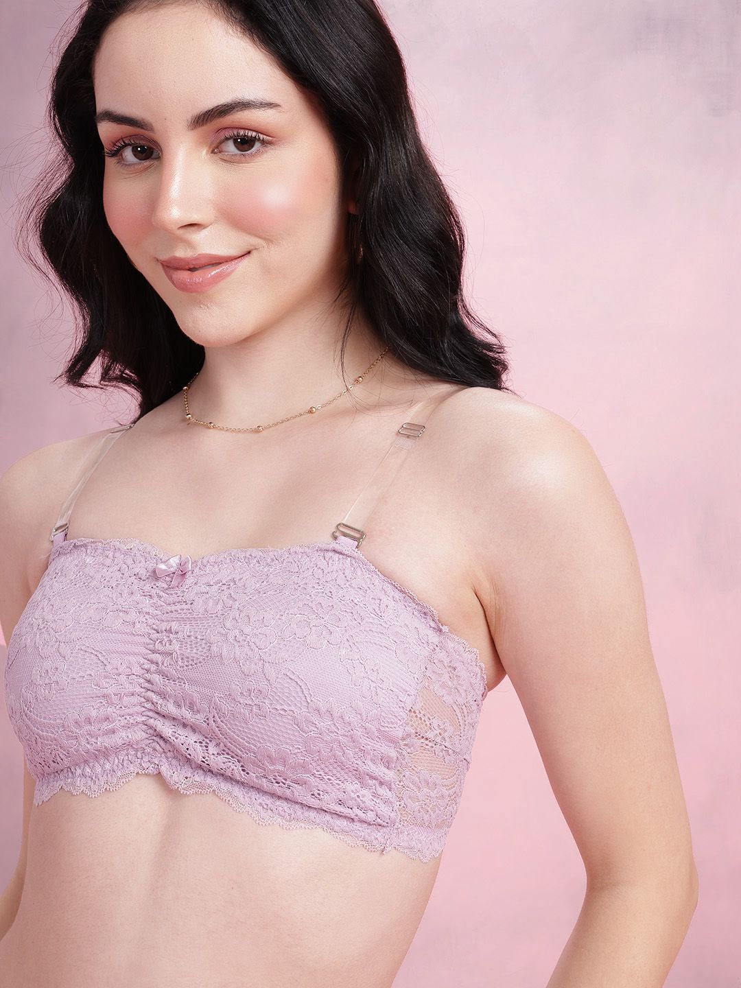 DressBerry Floral Bandeau Full Coverage Lightly Padded Bra