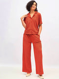 SASSAFRAS Self Design Shirt With Trousers
