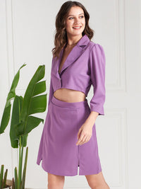 Athena Lapel Collar Coat With Skirt Co-Ords
