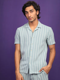 RARE RABBIT Men Nanos Striped Slim Fit Opaque Shirt